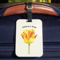 Personalisierte gelbe und rote Tulpe