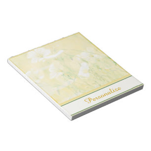 Personalisierte gelbe Wildblumen Notizblock