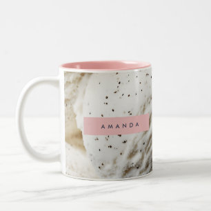 Personalisierte gemütliche Vanille-Bohnen-Eiscreme Zweifarbige Tasse