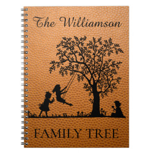 Personalisierte Genealogie Vintager Stammbaum Notizblock