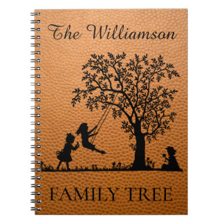 Personalisierte Genealogie Vintager Stammbaum Notizblock