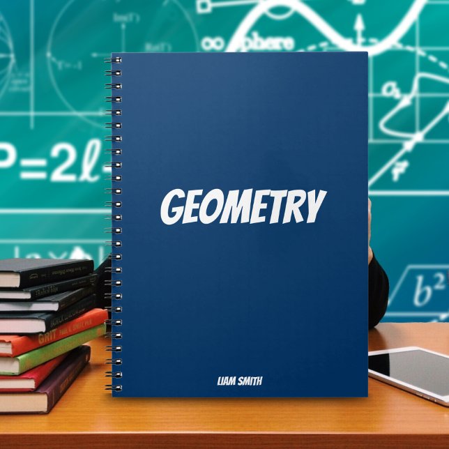 Personalisierte Geometrie Einfach Königlich Blau Notizblock (Deep Blue Math Notebook: Elevate Learning with Style and Structured Organization.)