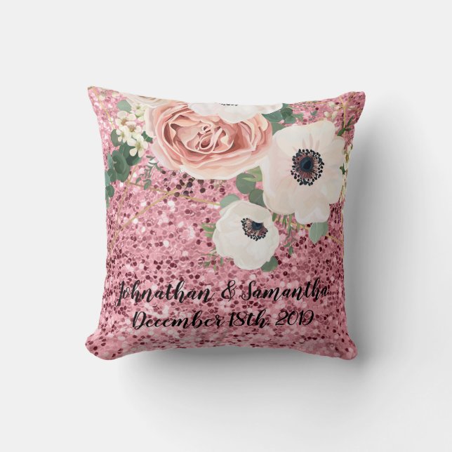 Personalisierte geometrische Rose von 16"x16" Dreh Kissen (Vorderseite)