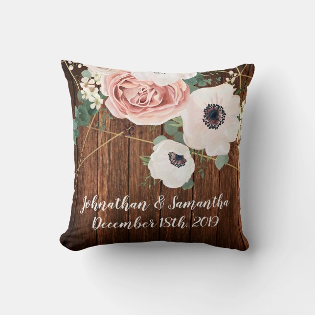 Personalisierte geometrische Rose von 16"x16" Dreh Kissen (Vorderseite)