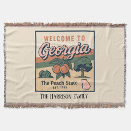 Personalisierte Georgia-Wurfdecke Decke