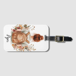 Personalisierte Gepäckmarke-Rothaarfrau Gepäckanhänger