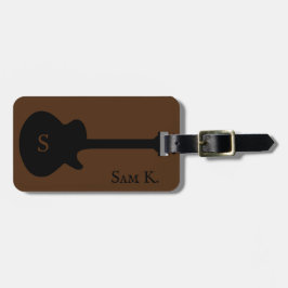 Personalisierte Gepäckmarke zum Thema Gitarre Gepäckanhänger