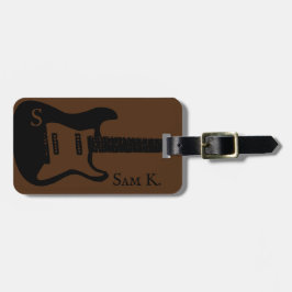 Personalisierte Gepäckmarke zum Thema Gitarre Gepäckanhänger