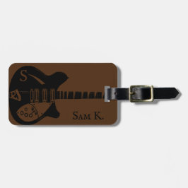 Personalisierte Gepäckmarke zum Thema Gitarre Gepäckanhänger