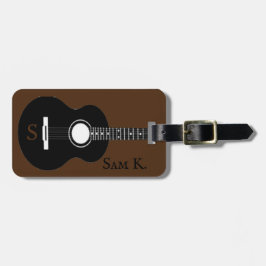 Personalisierte Gepäckmarke zum Thema Gitarre Gepäckanhänger