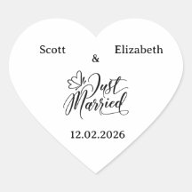Personalisierte "Gerade Geheiratet" Hochzeit