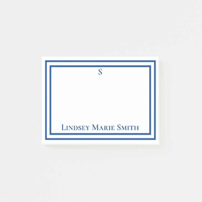 PERSONALISIERTE GERAHMTE Post-it-Hinweise Post-it Klebezettel (Vorderseite)