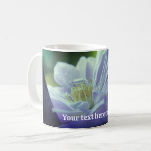 Personalisierte geschachtelte Clematis-Blüte Kaffeetasse