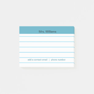 Personalisierte Geschäftsfelder Blue Stripe Lehre Post-it Klebezettel
