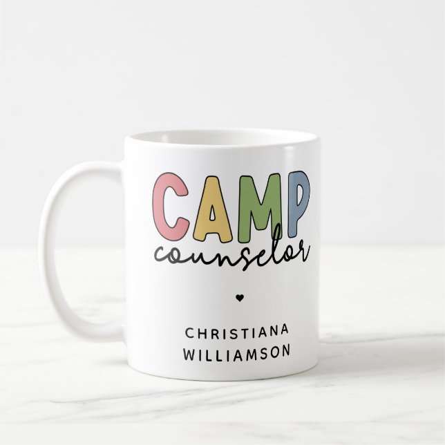 Personalisierte Geschenke für Camp-Berater Kaffeetasse (Links)