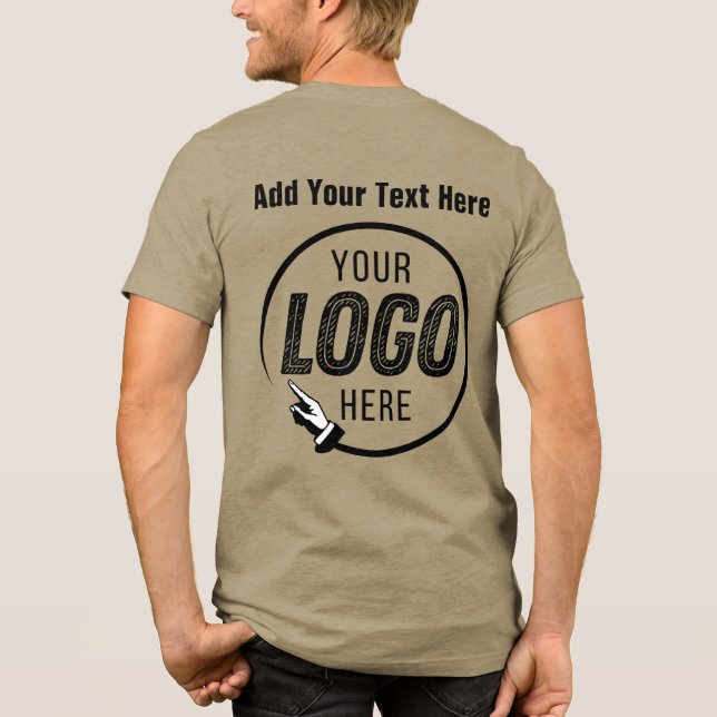 Personalisierte Geschenke für das Logo-Foto hinzuf Tri-Blend Shirt (Rückseite)