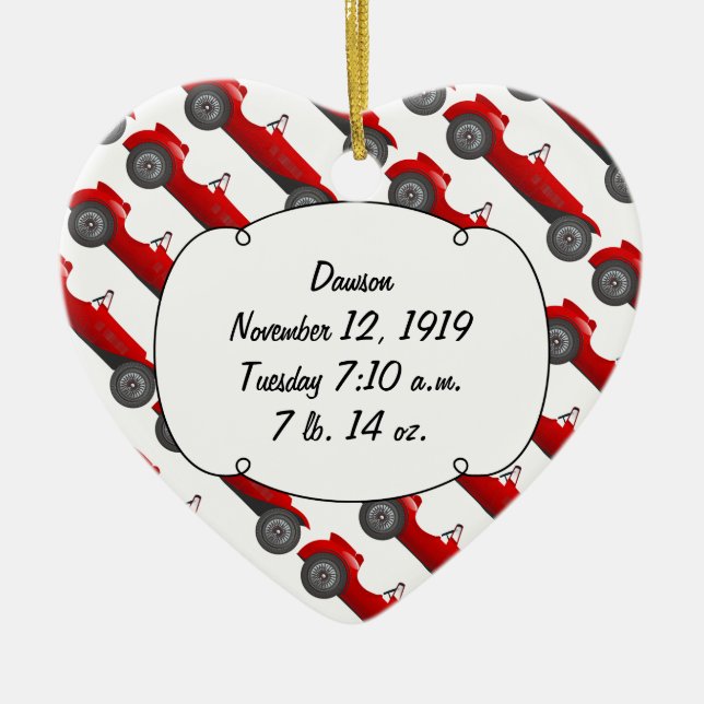 Personalisierte Geschenke für den Kleinkinder Keramik Ornament (Vorne)