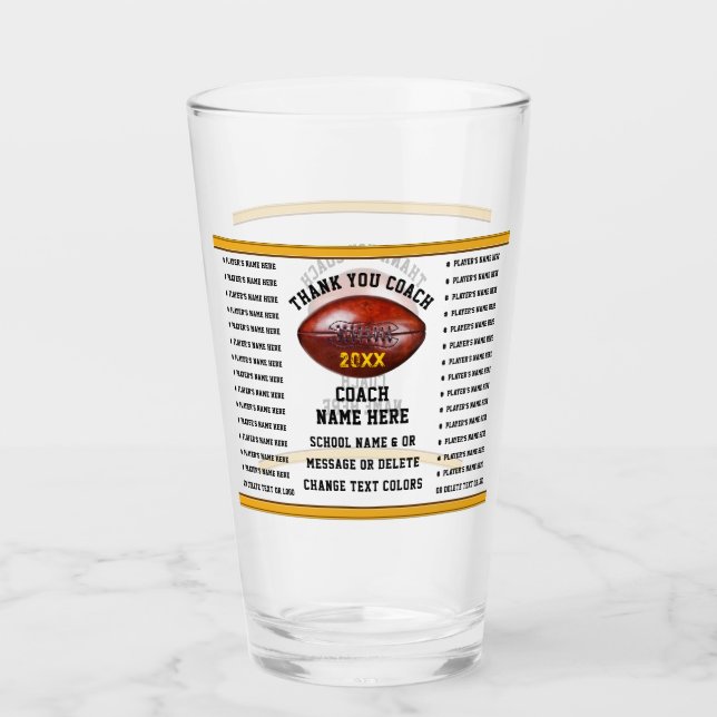 Personalisierte Geschenke für Fußballtrainer, Spie Glas (Vorderseite)