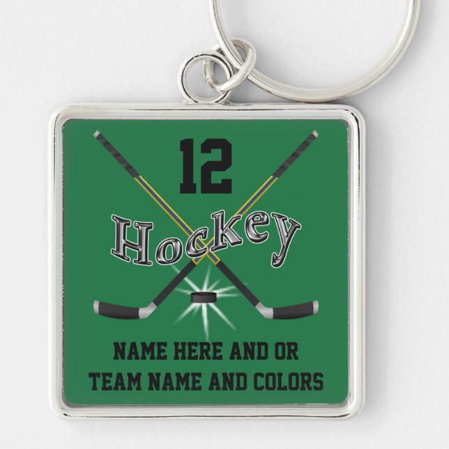 Personalisierte Geschenke für Hockey-Spieler, Schlüsselanhänger (Vorne)