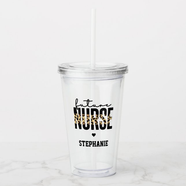 Personalisierte Geschenke für Krankenpfleger Acryltrinkbecher (Vorderseite)