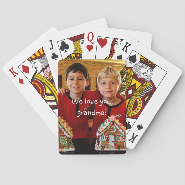 Personalisierte Geschenke für Oma-Spielkarten Spielkarten (Rückseite)
