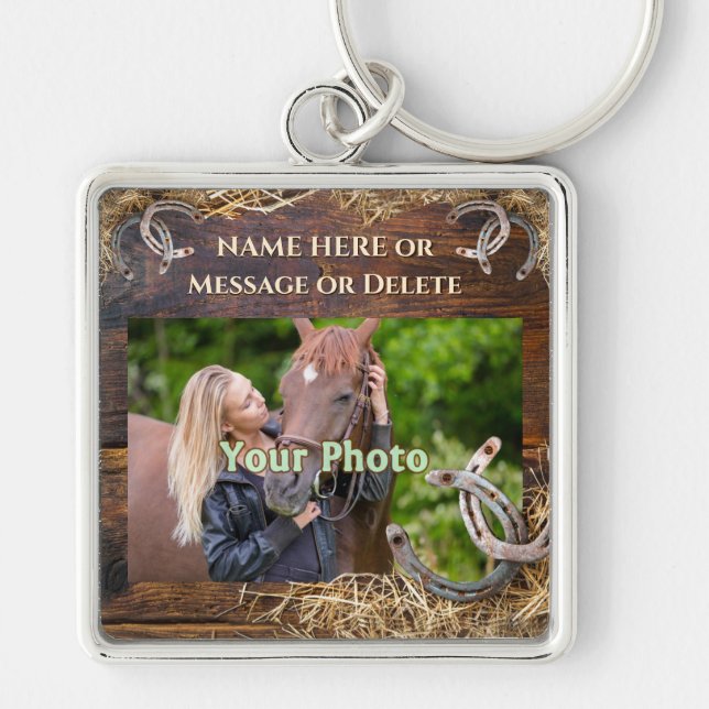 Personalisierte Geschenke für Pferdefreunde, Hufei Schlüsselanhänger (Vorne)