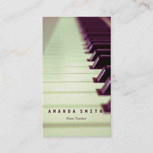 Personalisierte Geschenke für Pianisten Visitenkarte (Vorderseite)