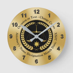 Personalisierte Geschenke für Rechtsanwälte, die Runde Wanduhr