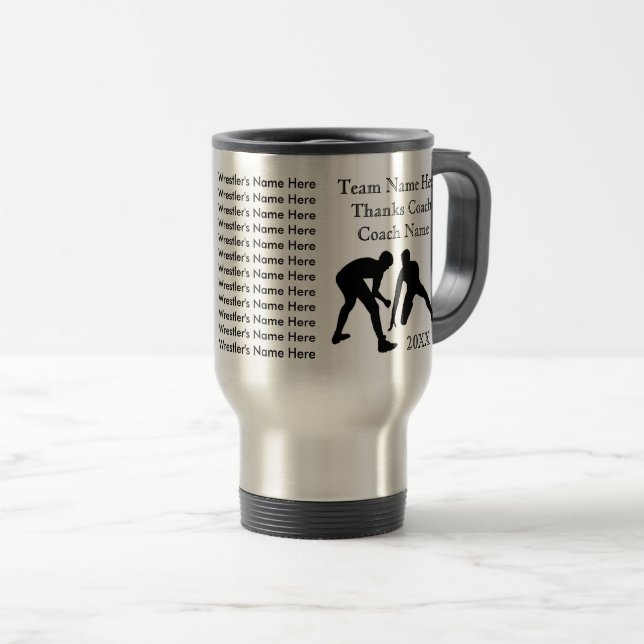 Personalisierte Geschenke für Wrestling-Trainer Reisebecher (VorderseiteRechts)