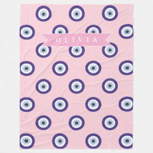 Personalisierte Geschenke mit Böser-Augen-Muster i Fleecedecke