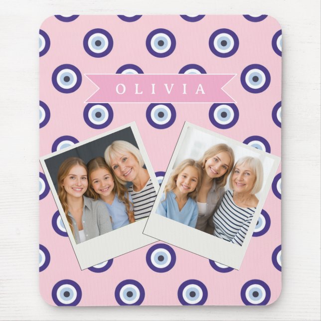 Personalisierte Geschenke mit Böser-Augen-Muster i Mousepad (Vorne)