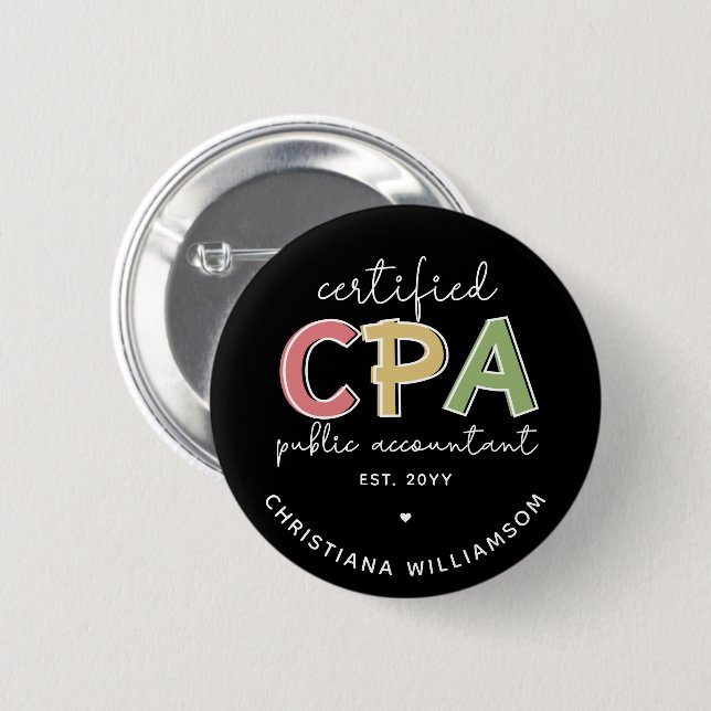 Personalisierte Geschenke von Wirtschaftsprüfern m Button (Vorne & Hinten)