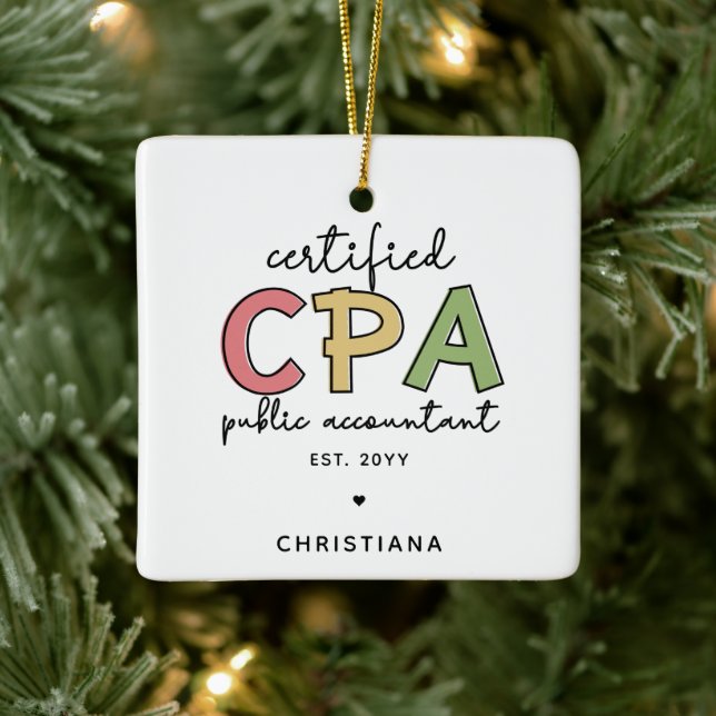 Personalisierte Geschenke von Wirtschaftsprüfern m Keramikornament (Baum)