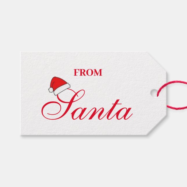 Personalisierte Geschenketiketten - aus Santa Geschenkanhänger (Vorderseite (Horizontal))