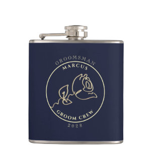 Personalisierte Geschenkflasche für den Trauzeugen Flachmann