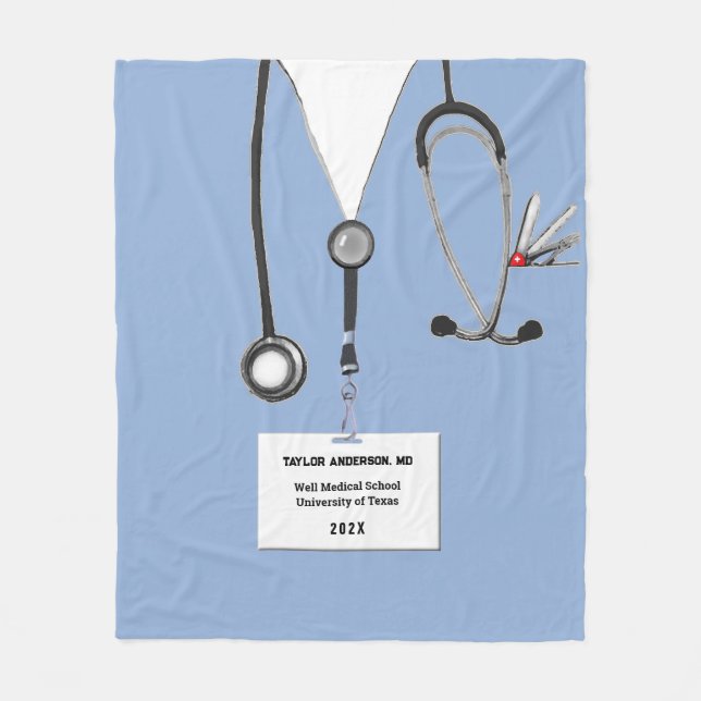 Personalisierte Geschenkideen für Ärzte Fleecedecke (Vorderseite)