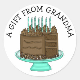 Personalisierte Geschenkmarke | Ein Geschenk von Runder Aufkleber