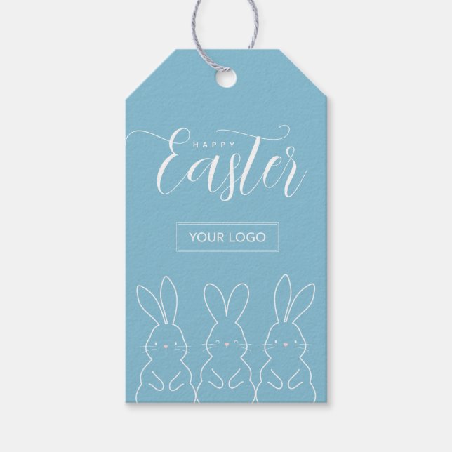 Personalisierte Geschenktafel "Delicate Bunnies" Geschenkanhänger (Vorderseite)