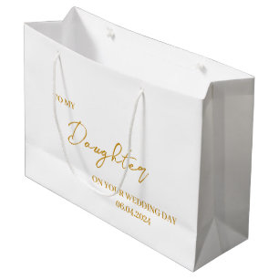 Personalisierte Geschenktasche für Tochter Braut,  Große Geschenktüte