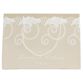 Personalisierte Geschenktasche Ivory Pearly Royal  Große Geschenktüte