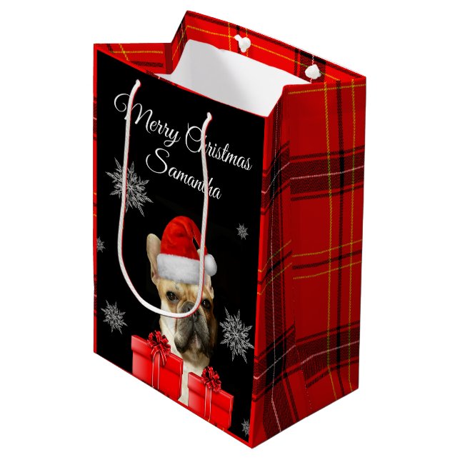 Personalisierte Geschenktasche Mittlere Geschenktüte (Vorderseite Schrägansicht)
