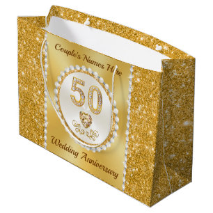Personalisierte Geschenktaschen, 50 Jahre alt, 4 G Große Geschenktüte
