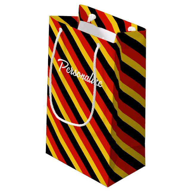 Personalisierte Geschenktaschen mit deutscher Land Kleine Geschenktüte (Rückseite Schrägansicht)