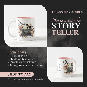 Personalisierte "Geschichtenerzähler" Keramiktasse Zweifarbige Tasse