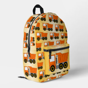 Personalisierte Gestaltung von Orangenfahrzeugen Bedruckter Rucksack