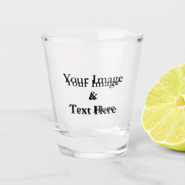 Personalisierte Gewohnheit Ihr eigenes Foto u. Schnapsglas (Vorderseite)