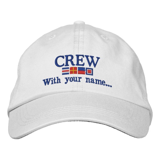 Personalisierte Gewohnheit Ihre Crew-Seeflaggen Bestickte Baseballkappe (Vorderseite)