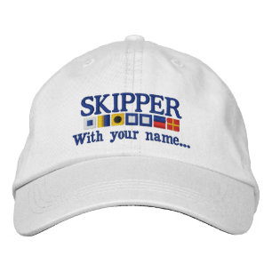 Personalisierte Gewohnheit Ihre Kapitän-Seeflagge Bestickte Kappe
