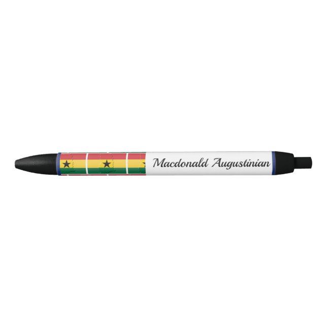 Personalisierte GHANA-Flagge Kugelschreiber (Vorderseite)