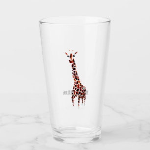 Personalisierte Giraffe Art Glas